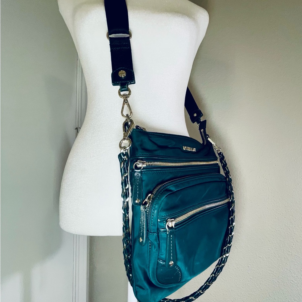 MZ Wallace Dark Green Nylon Crossbody Bag - Smooth Finish - Picture 2 of 16
